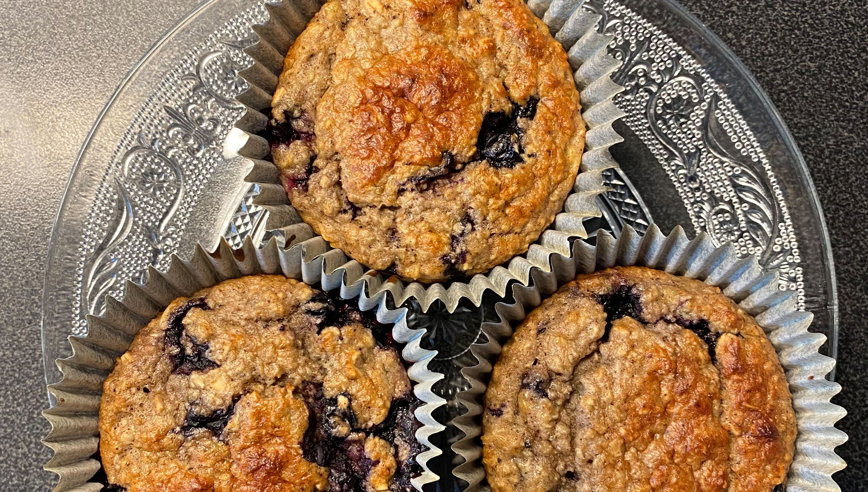 Bananmuffins med blåbär