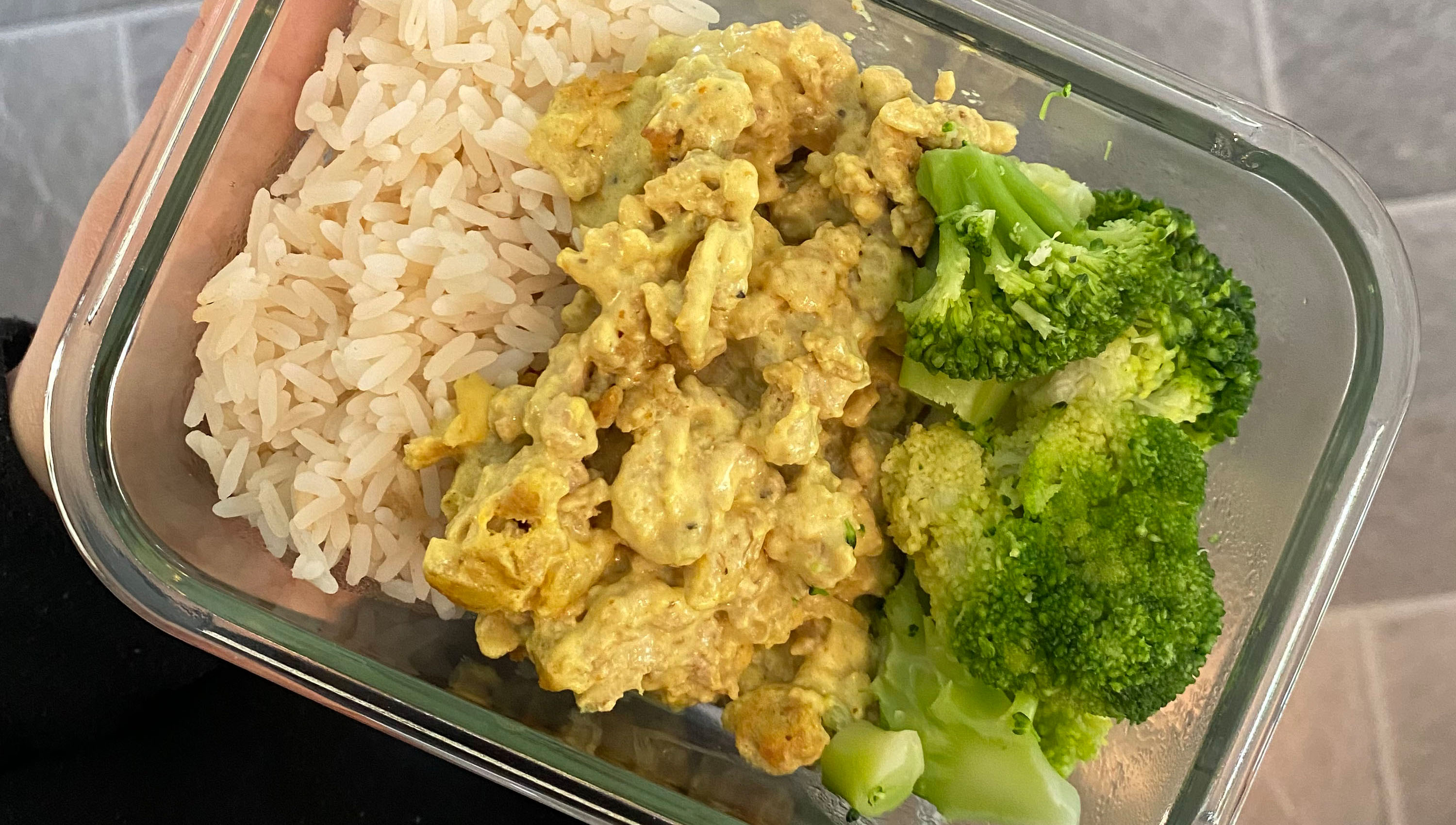 Bild på kycklingfärssås curry, recept.